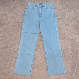 ASOS Design Straight Leg Raw Hem Jeans